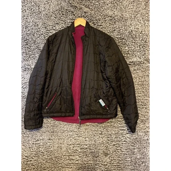 Jockey Convertible Fleece Lined Quilted Jacket Black Size M Soft and Cozy - Picture 8 of 14